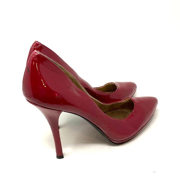 BCBGeneration Red Patent Leather High Heels Woman’s Size 9B Pointed Toe - Picture 9 of 10